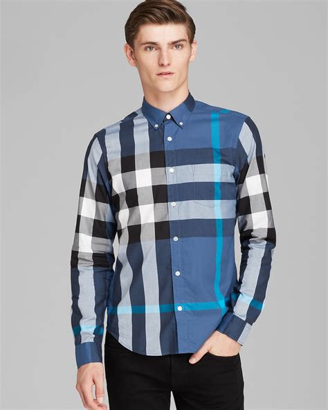 burberry brit fred check button down shirt slim fit|Burberry Fred Check Slim Fit Button.